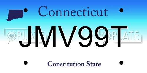 JMV99T Connecticut License Plate