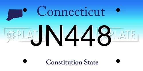JN448 Connecticut License Plate