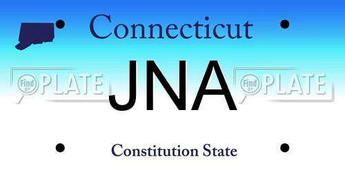 JNA Connecticut License Plate