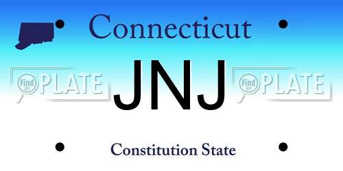 JNJ Connecticut License Plate