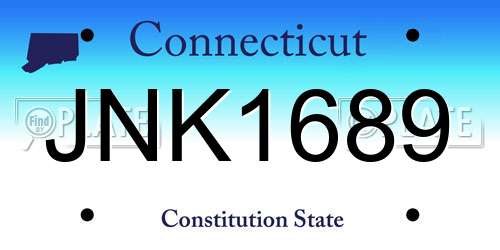 JNK1689 Connecticut License Plate