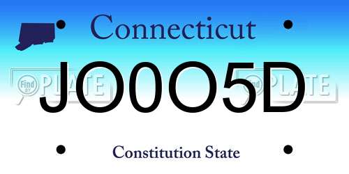 JO0O5D Connecticut License Plate