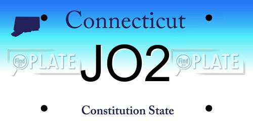 JO2 Connecticut License Plate