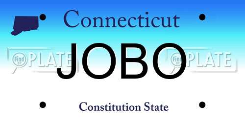 JOBO Connecticut License Plate