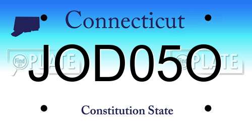 JOD05O Connecticut License Plate