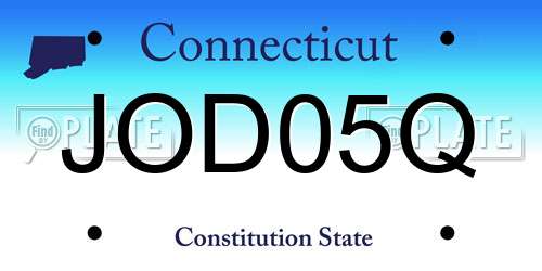 JOD05Q Connecticut License Plate