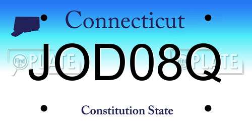 JOD08Q Connecticut License Plate