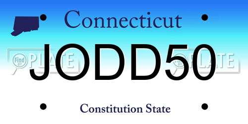 JODD50 Connecticut License Plate
