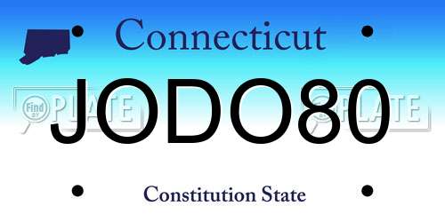 JODO80 Connecticut License Plate
