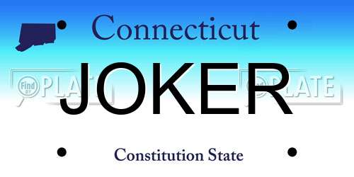 JOKER Connecticut License Plate