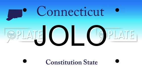 JOLO Connecticut License Plate