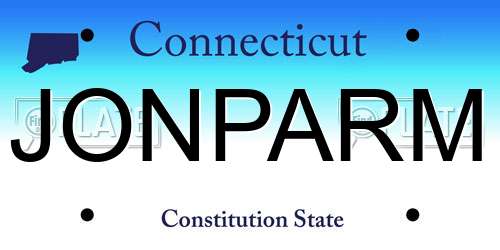 JONPARM Connecticut License Plate