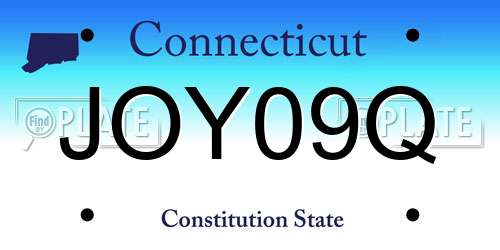 JOY09Q Connecticut License Plate