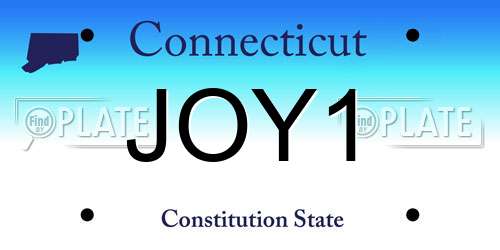 JOY1 Connecticut License Plate