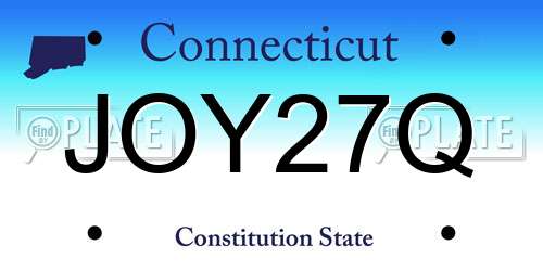 JOY27Q Connecticut License Plate