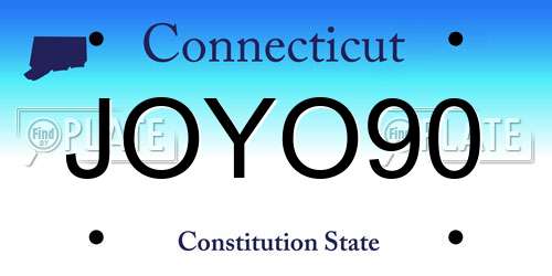 JOYO90 Connecticut License Plate