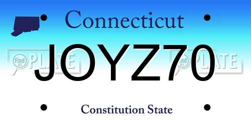 JOYZ70 Connecticut License Plate