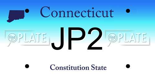 JP2 Connecticut License Plate