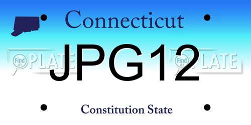 JPG12 Connecticut License Plate