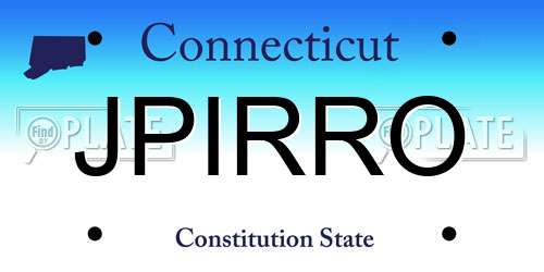 JPIRRO Connecticut License Plate