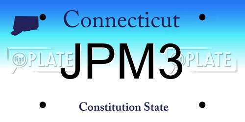 JPM3 Connecticut License Plate