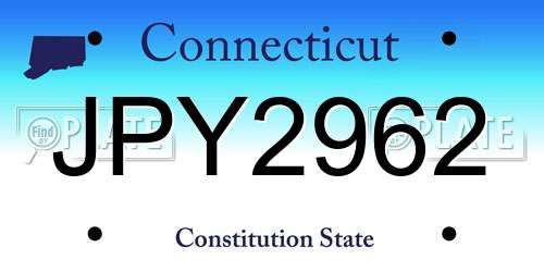 JPY2962 Connecticut License Plate