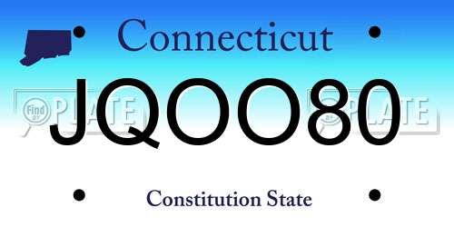 JQOO80 Connecticut License Plate