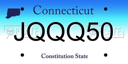 JQQQ50 Connecticut License Plate