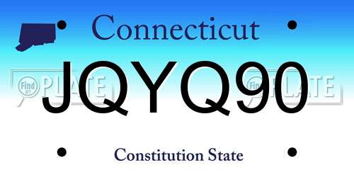 JQYQ90 Connecticut License Plate