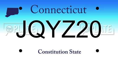 JQYZ20 Connecticut License Plate
