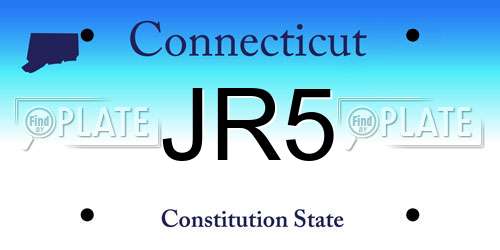 JR5 Connecticut License Plate