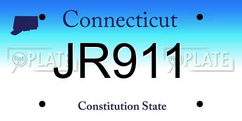 JR911 Connecticut License Plate