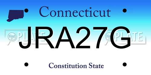 JRA27G Connecticut License Plate