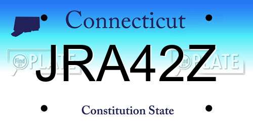JRA42Z Connecticut License Plate