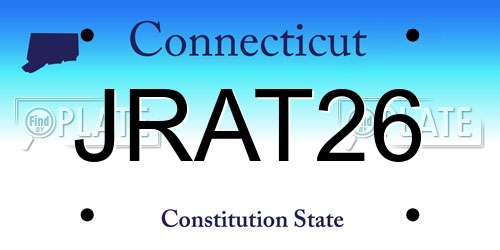JRAT26 Connecticut License Plate