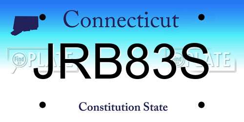 JRB83S Connecticut License Plate