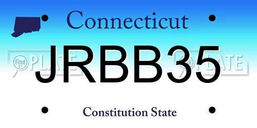 JRBB35 Connecticut License Plate