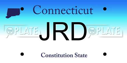JRD Connecticut License Plate