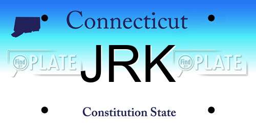 JRK Connecticut License Plate