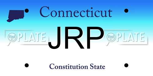 JRP Connecticut License Plate