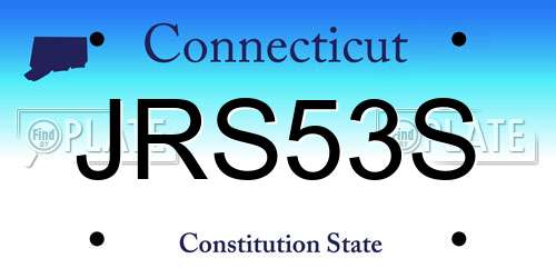 JRS53S Connecticut License Plate