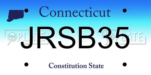 JRSB35 Connecticut License Plate