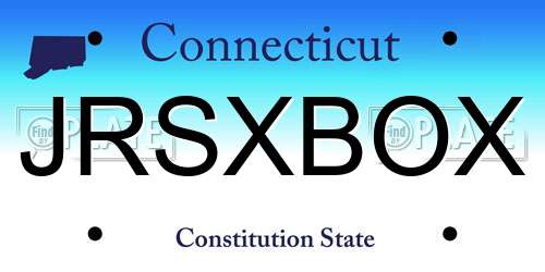 JRSXBOX Connecticut License Plate