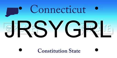 JRSYGRL Connecticut License Plate