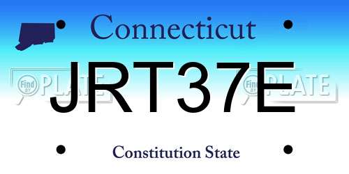 JRT37E Connecticut License Plate