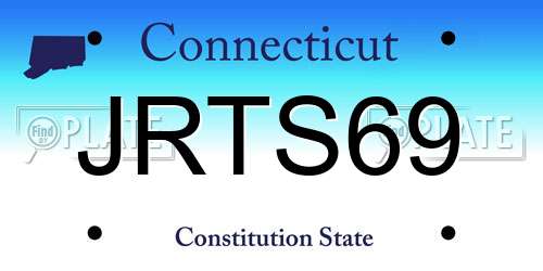 JRTS69 Connecticut License Plate