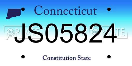 JS05824 Connecticut License Plate