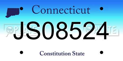 JS08524 Connecticut License Plate