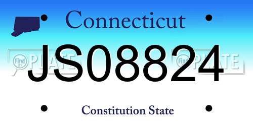 JS08824 Connecticut License Plate