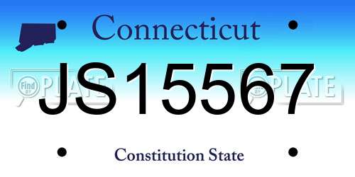 JS15567 Connecticut License Plate